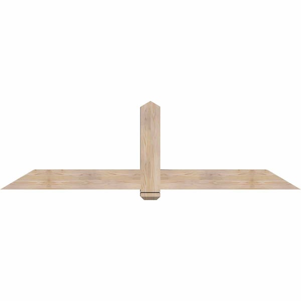Ekena Millwork Eugene Smooth Timber Gable Bracket, Douglas Fir, 84"W x 24"H x 5 1/2"D x 5 1/2"F, 7/12 Pitch GBW084X24X0606EUG00SDF - main
